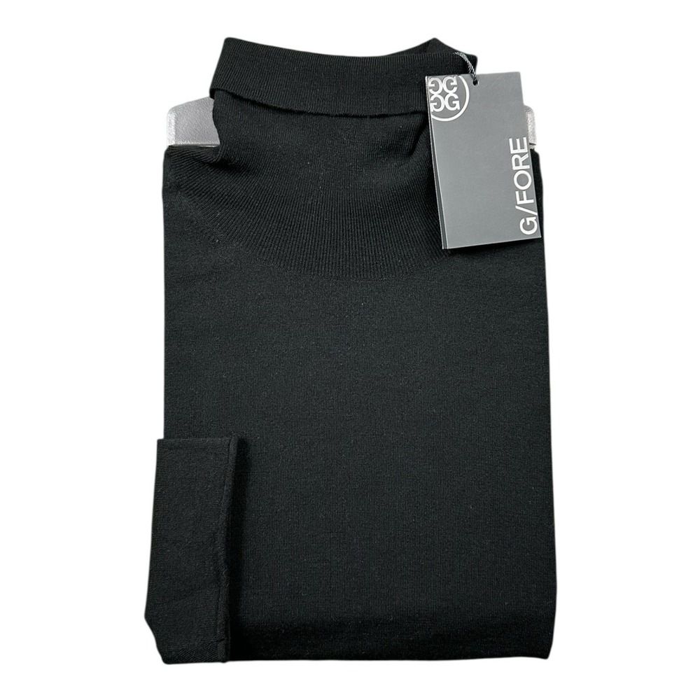 G/Fore Mens Merino Wool Blend Turtleneck Sweater Black XL G4MF23S301 NWT